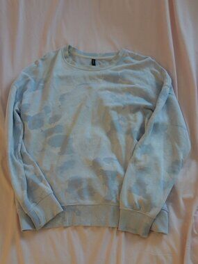 LAZYPANTS Blue Cloud Tie Dye Crewneck Sweatshirt Size Medium